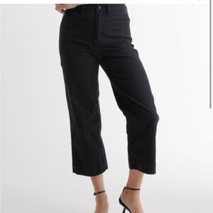 Quince organic cotton twill wide leg crop pant
